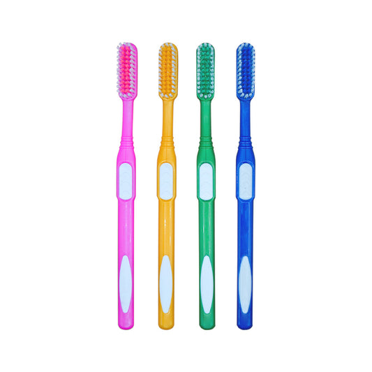 OLEMOL ZigZag Toothbrush Medium Bristle Pack of 12 - Toothbrush for Deep Cleaning- KH09