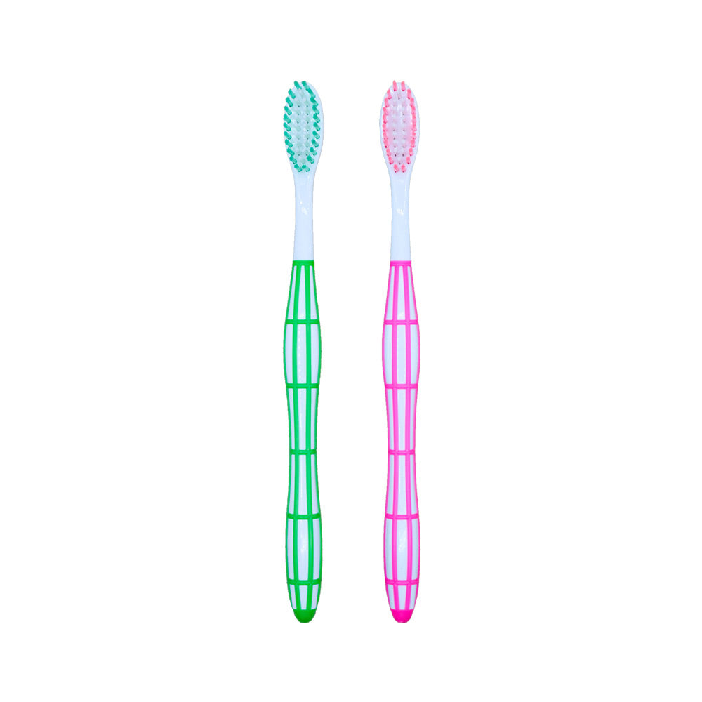 OLEMOL Flat-trim Toothbrush Medium Bristle Pack of 12 - Toothbrush for Deep Cleaning-KH03