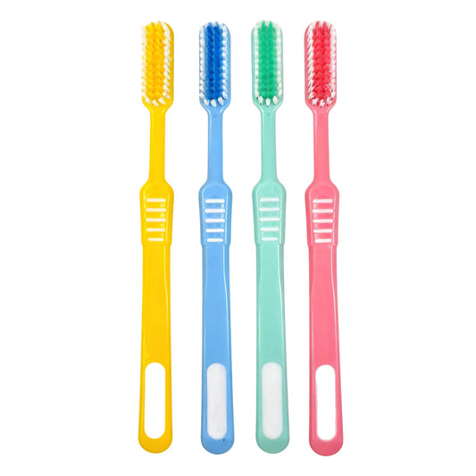 OLEMOL ZigZag Toothbrush Medium Bristle Pack of 12 - Toothbrush for Deep Cleaning
